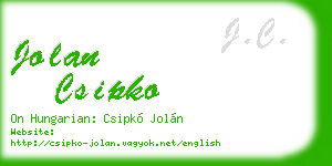 jolan csipko business card