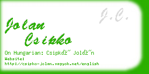 jolan csipko business card
